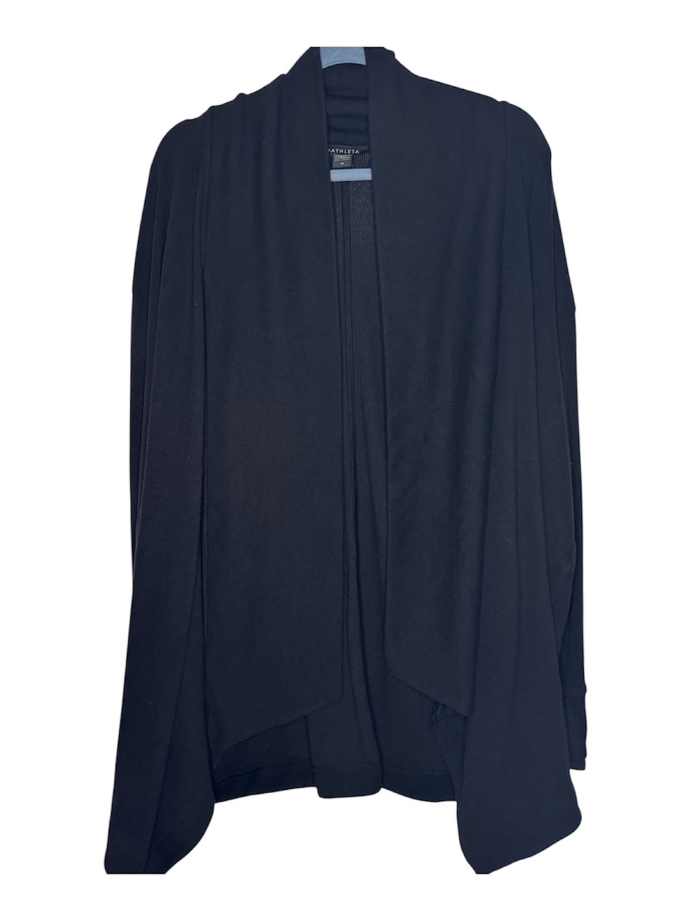 Athleta Black Draped Open Front Cardigan Size 1X